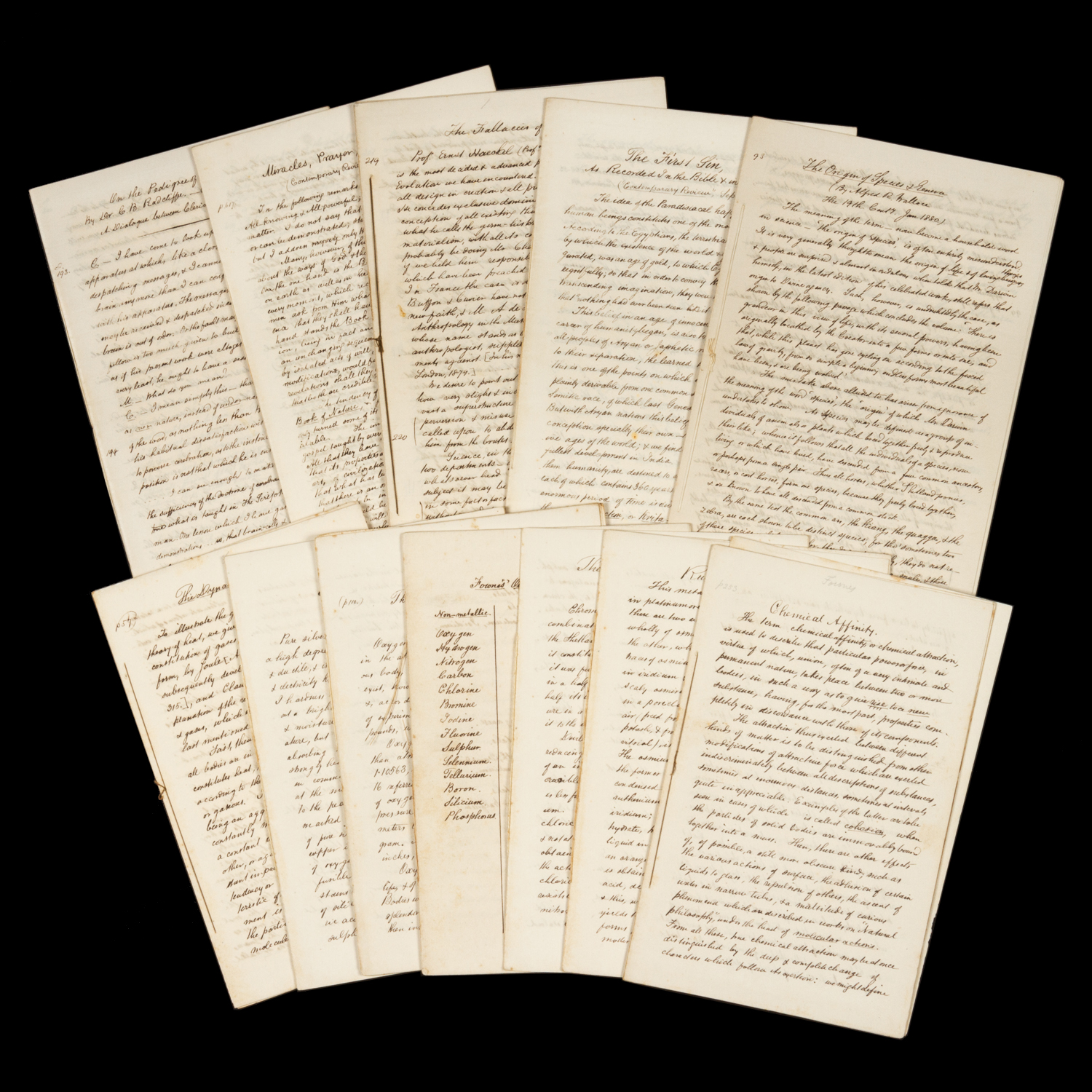[MELBOURNE] A small archive of original poetry by G. H. Batten, Master ...