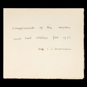 A signed Christmas card from Sali Herman