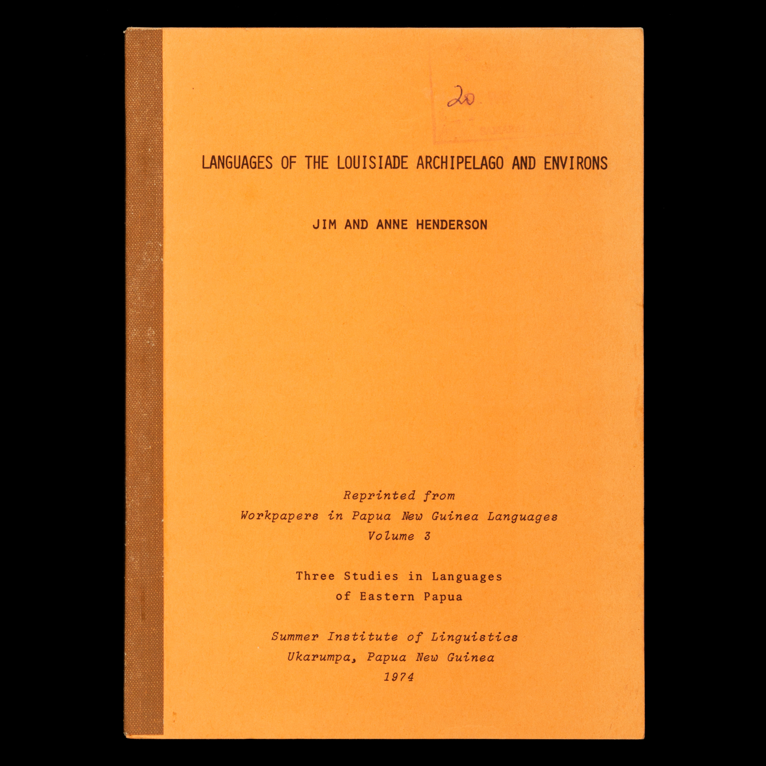 [NEW GUINEA] Languages of the Louisiade archipelago and environs ...