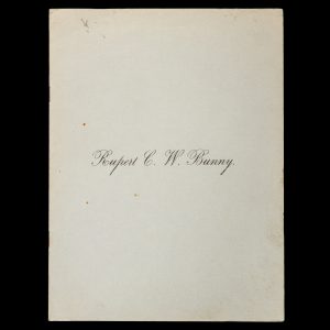 Catalogue. Exhibition of paintings by Rupert C. W. Bunny