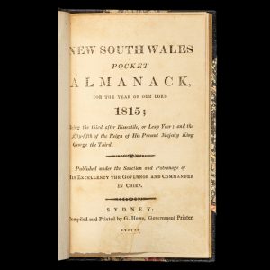 New South Wales Pocket Almanack, for the Year of Our Lord 1815;