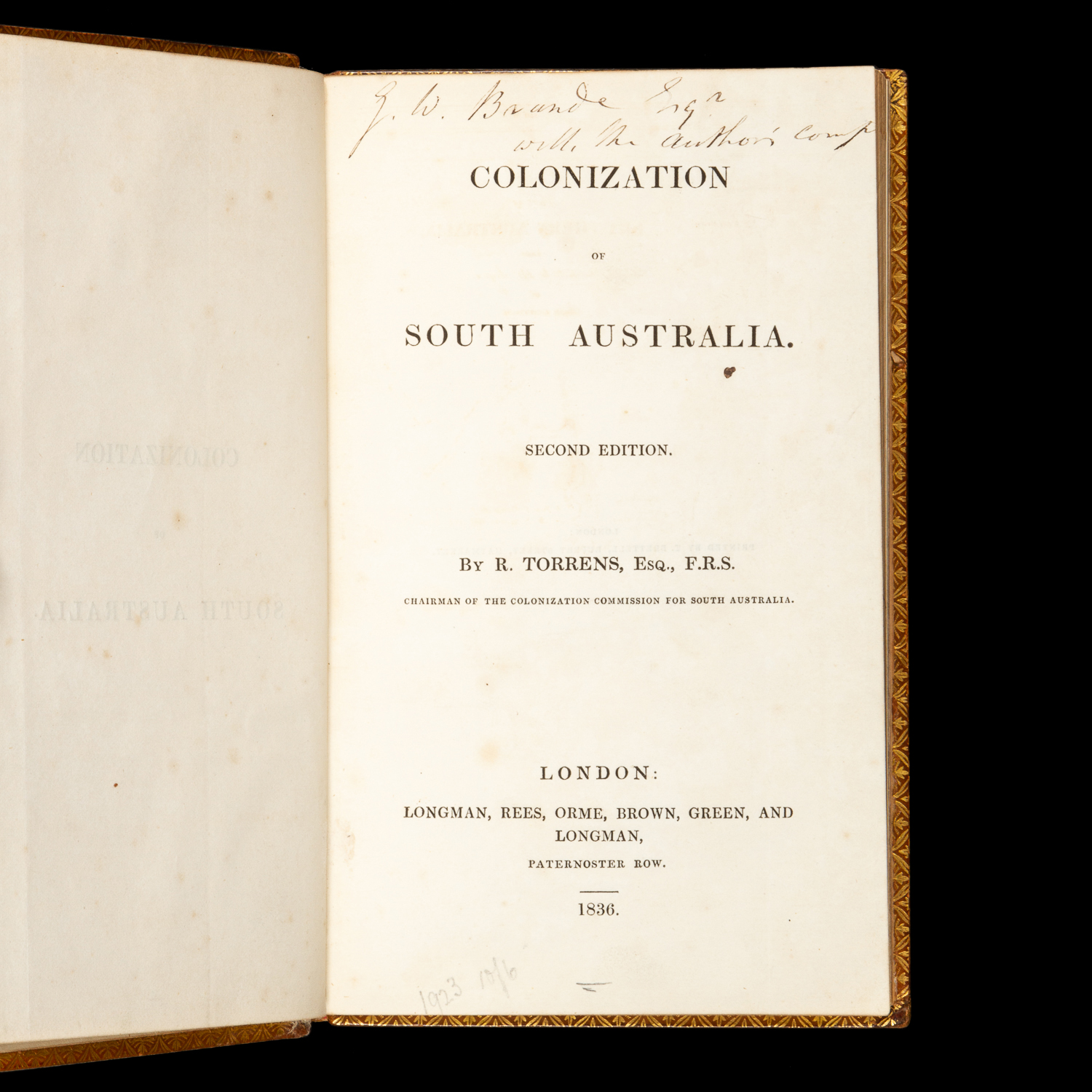 Colonisation Australia Colonization of South Australia. (Presentation copy) - Douglas Stewart ...