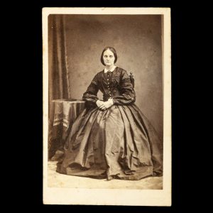 Studio portrait of a lady in a taffeta dress. Adelaide, c.1865.