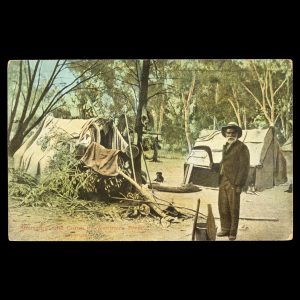 "Aboriginal and camp on Wimmera River".