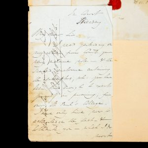Correspondence between Sir Alfred Stephen and wealthy pastoralist David Reid Jnr., re. donation of funds for the establishment of St. Paul's College, University of Sydney. October, 1855.