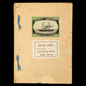 A Japanese matchbox label album.