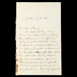[PRISON REFORM] Elizabeth Fry, Quaker, reformer and philanthropist: autograph letter, signed. Upton (Ramsgate), July 1838.
