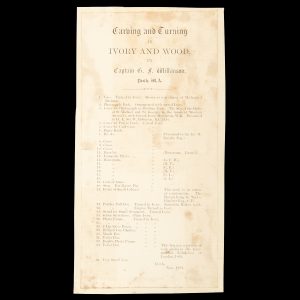 Carving and Turning in Ivory and Wood, by Captain G. F. Wilkinson, Perth, W. A. ... Nov. 1881.