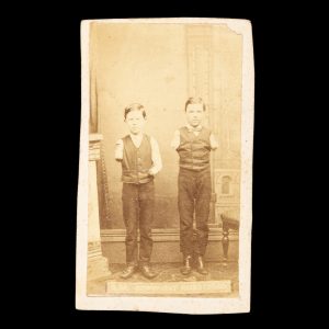 [WESTERN DISTRICT] Photographs of The Burns Boys, and the Bark Mill machinery, by which they lost their arms, at Portland.