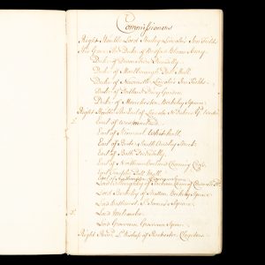 [LORD SYDNEY] Thomas Townshend’s Minute Book as a Commissioner for Westminster Road Building and Civic Improvement in the 1760s.