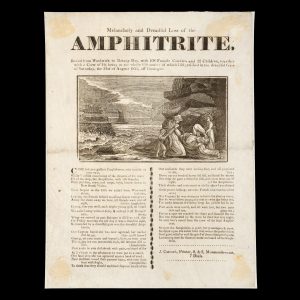 Melancholy and dreadful loss of the Amphitrite : bound from Woolwich to Botany Bay, with 108 female convicts and 12 children, together with a crew of 16, being in the whole 136 souls; of which 133 perished in the dreadful gale of Saturday the 31st of August, 1833, off Boulogne.