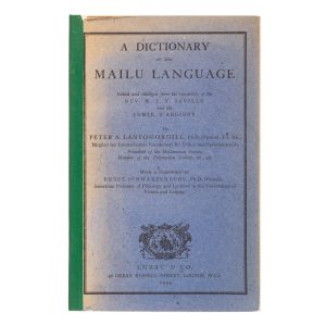 [NEW GUINEA] A dictionary of the Mailu language.