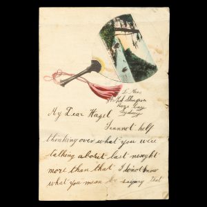 [MANUSCRIPT] A naval cadet on HMAS Tingira writes a troubled note to his girlfriend. Rose Bay (Sydney), 1912-14.