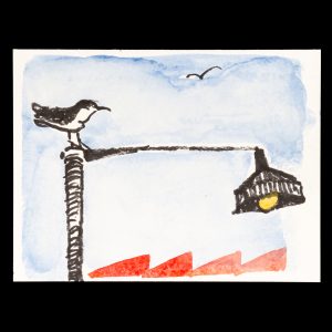 Bird on a lamp post