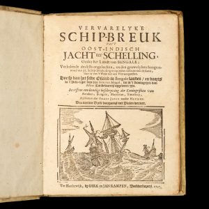 Vervarelyke schip-breuk van't Oost-Indische jacht ter Schelling onder het landt van Bengale
