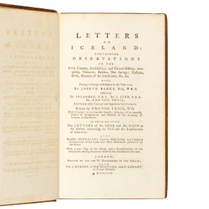 [JOSEPH BANKS] Letters on Iceland. (First English edition)