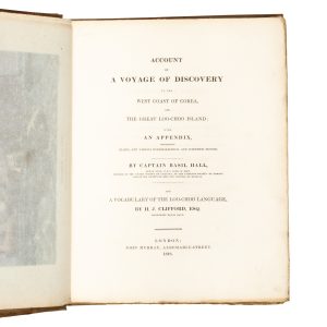 Account of a voyage of discovery to the west coast of Corea, and the great Loo-Choo Island;
