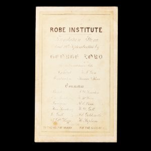 The foundation stone of the Robe Mechanics' Institute, south-eastern South Australia, laid on 24 September 1868.
