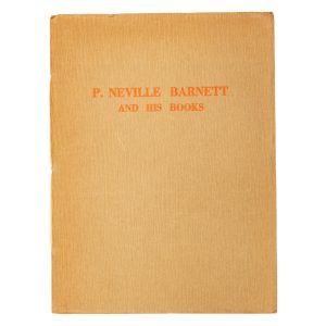 P. Neville Barnett and his books (presentation copy)