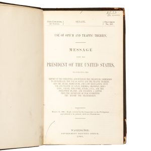 Use of opium and traffic therein : message from the President of the United States,