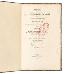 Memoria o estabelecimento de Macau,