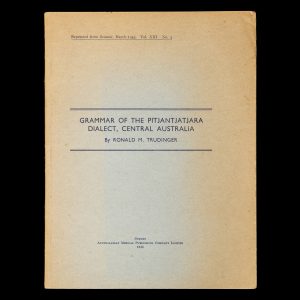 Grammar of the Pitjantjatjara dialect, Central Australia.