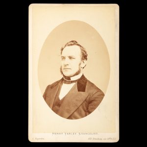 [MELBOURNE] Studio portrait of Henry Varley, Baptist preacher and moral campaigner. New York, c.1875.