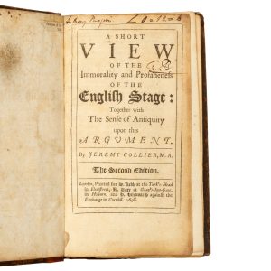 A short view of the immorality and profaneness of the English stage : together with the sense of antiquity upon this argument.