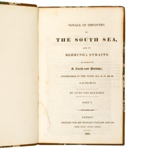 Voyage of discovery to the South Sea, and to Behring's Straits, in search of a north-east passage; undertaken in the years 1815, 16, 17, and 18, in the ship Rurick