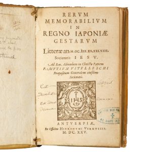 Rerum memorabilium in Regno Iaponiae gestarum litterae an. M.DC.XIX.XX.XXI.XXII. Societatis IESU.