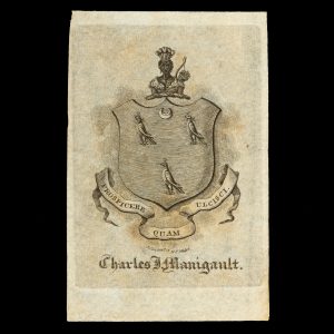 Bookplate for Charles Izard Manigault, Sydney, 1818.