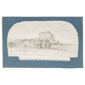 [FIRST ANGLO-AFGHAN WAR] Sketch of Khelat [Kalat], shewing the gate first attacked on the 13th Novr. 1839.