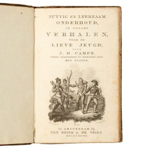 [COOK] Nuttig en leerzaam onderhoud, in fraaije verhalen, voor de lieve jeugd; door J. H. Campe.