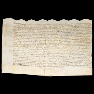 English indenture from the thirty-sixth year of the reign of Henry VI (1458).