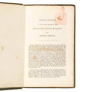 The British wine-maker, and domestic brewer.