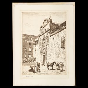 Santa Cruz, Toledo (1936) (original etching with accompanying booklet)