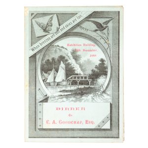 [SYDNEY] Dinner to C. A. Goodchap, Esq. Exhibition Building, 29th November, 1888.