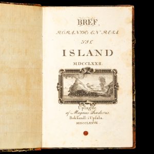 [JOSEPH BANKS] Bref, rörande en resa til Island MDCCLXXII.