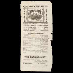 [TORONTO] Concert. The Alleghanians, Vocalists and Bell Players. Organised in 1846 by J. M. Boulard.