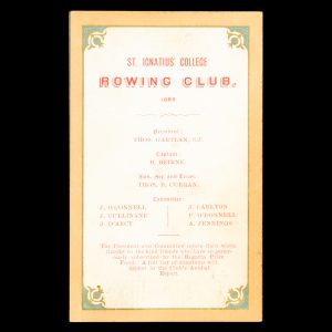 [SYDNEY] St. Ignatius' College Rowing Club. Regatta ... Riverview. Saturday, June 8th, 1889.