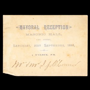 [SYDNEY] Mayoral Reception. Masonic Hall, King Street, Saturday, 21st September, 1895, at 3 o'clock p.m.