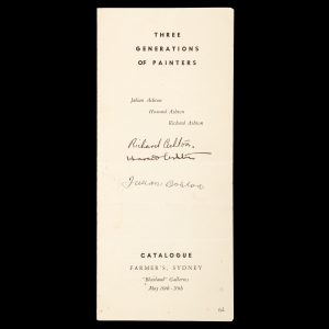 Three generations of painters (signed by Julian Ashton, Howard Ashton and Richard Ashton)