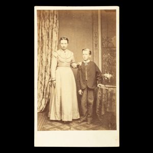 Studio portrait of a mother and her young son. Launceston, c.1867.