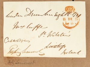 [CRIMEAN WAR] Free frank front signed by Lord FitzRoy Somerset, later Field Marshal and 1st Baron Raglan, one of the main protagonists in the Charge of the Light Brigade in 1854.