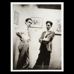 Charles Blackman with Laurence Hope, Moreton Galleries, Brisbane, 1949