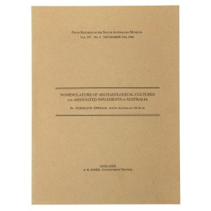 Nomenclature of archaeological cultures and associated implements in Australia.