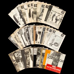 Oz magazine : a complete set of the Australian issues, no. 1, April 1963 - no. 41, February 1969