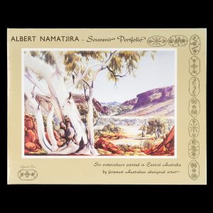 Albert Namatjira : souvenir portfolio : six watercolours painted in Central Australia by foremost Australian Aboriginal artist.