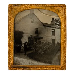 Outdoor ambrotype of Bradworthy Vicarage, Devon, dated 29 July 1862.