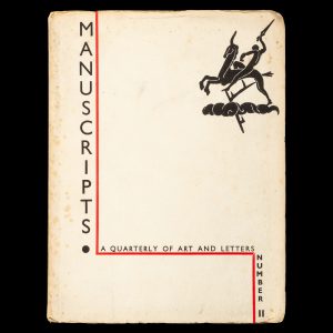 Manuscripts : a miscellany of art and letters : no. 11. November 25, 1934